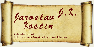 Jaroslav Kostin vizit kartica